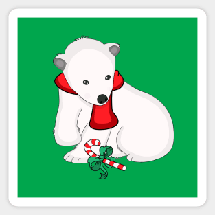 Christmas Polar Bear Sticker